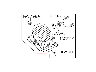 Nissan 16526-31U05 Air Cleaner Cover