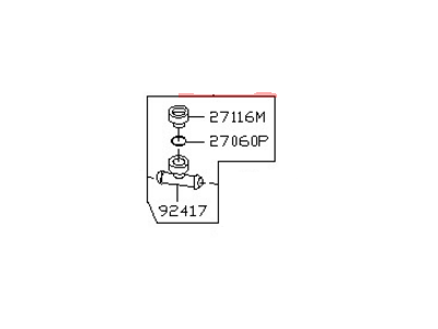 Infiniti 92500-AR000 Connector-Heater Hose