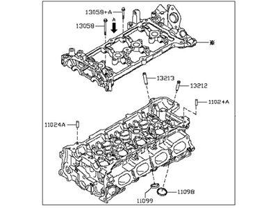 Nissan 11040-1KC0B Cylinder Head