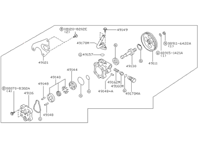 Nissan 49110-2B001 Pump Assy-Power Steering