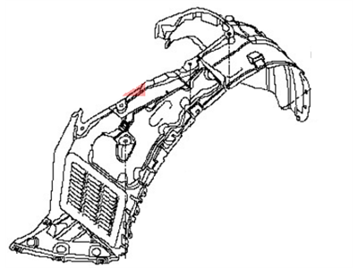 Nissan 63843-82M00 Protector Front Fender L