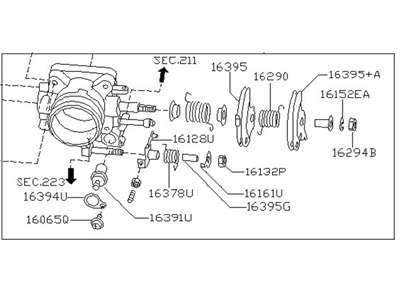 Nissan 16118-0W01A Throttle Body