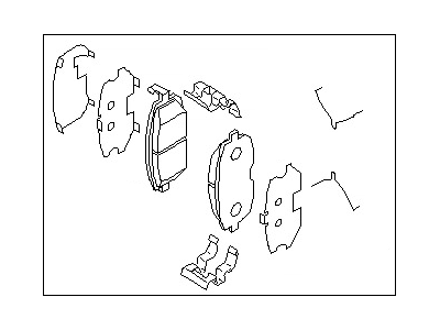 Nissan 41080-85F28 Hardware Kit-Front Disc Brake Pad