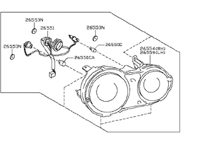 Nissan 26555-KB50A Lamp Assembly-Rear Combination, LH