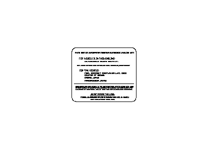 Nissan 990A2-9PF0A Label-Parts Content