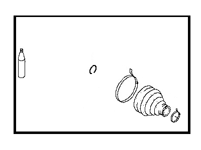 Nissan C9241-1AA0A Repair Kit-Dust Boot, Outer