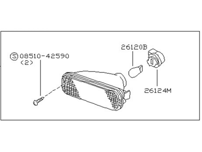 Nissan 26130-1B200 Lamp Assembly-Turn Signal, Front RH