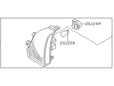 Nissan 26135-1B200 Lamp Assembly-Turn Signal, Front LH