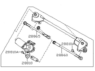 Nissan 28800-EA000 Drive Assy-Windshield Wiper