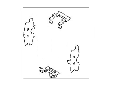 Nissan 41080-EA025 Hardware Kit-Front Disc Brake Pad