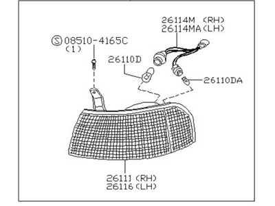 Nissan B6110-85E00 Lamp Assembly-Side Combination, RH