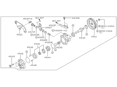 Nissan 49110-40U15 Pump Power Steer