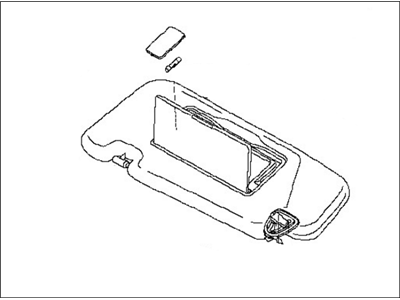 Nissan 96401-1AA1A Left Sun Visor Assembly