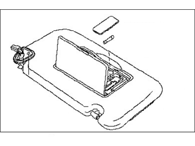 Nissan 96400-1AA1A Passenger Side Sun Visor Assembly
