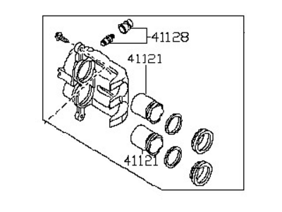 Nissan 41001-ZC60A CALIPER Assembly-Front RH, W/O Pads Or SHIMS