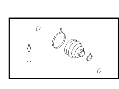 Nissan 39241-0M325 Repair Kit-Dust Boot, Outer