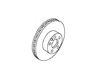 Nissan 43206-JA00A Rotor-Disc Brake, Rear