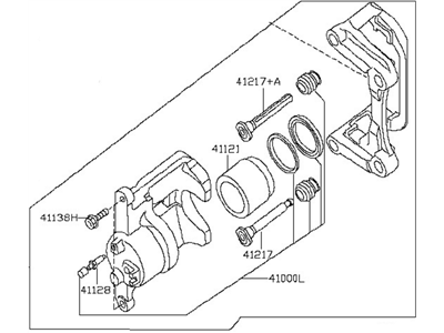 Nissan 41001-9N00A CALIPER Assembly-Front RH, W/O Pads Or SHIMS