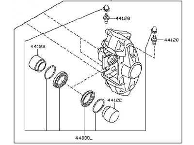 Nissan 44011-EG51C Brake-Rear LH