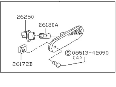 Nissan B6180-65Y00 Lamp Assembly-Side Marker, R