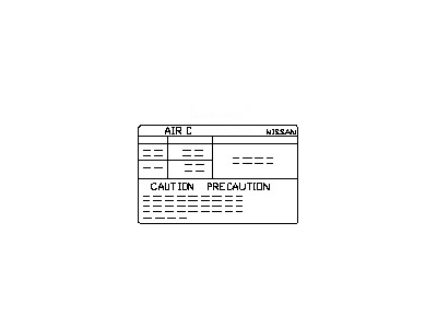 Infiniti 27090-C950D Label-Caution, Air Conditioner