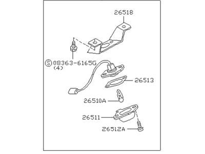 Nissan B6510-55G00 Lamp Assembly-Licence, R