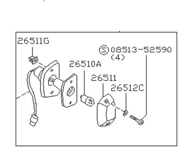 Nissan B6515-23G20 Lamp Assembly-Licence, LH