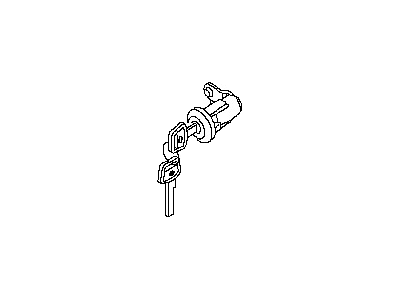 Nissan 80601-7B226 Cylinder Set-Door Lock, LH