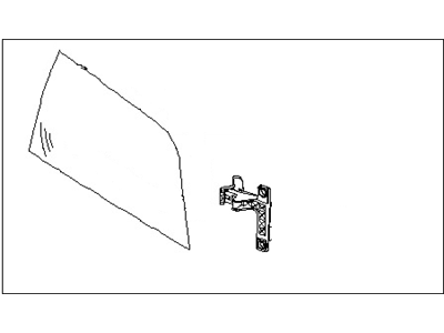 Nissan 83341-5Z200 Glass-Side Window, 2ND LH