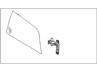 Nissan 83341-7S00B Glass-Side Window, 2ND LH