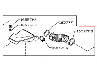 Nissan 16576-JG30A Duct Assembly-Air