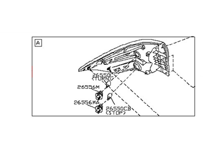 Nissan 26555-3KA0A Combination Lamp Assy-Rear, LH