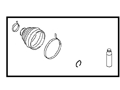 Nissan C9241-1BP0A Repair Kit-Dust Boot, Outer