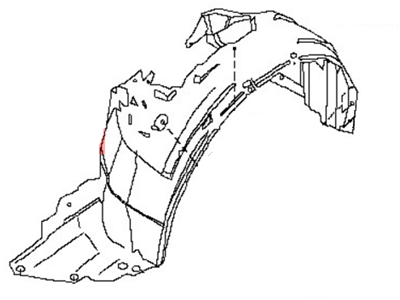 Nissan 63841-3SH0A Protector-Front Fender, LH