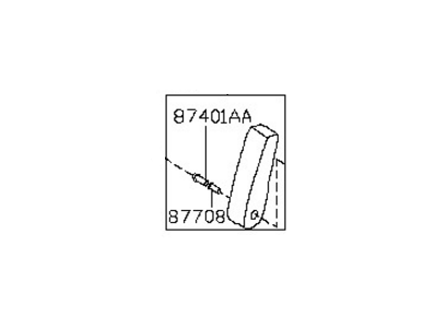 Nissan 87750-ZR10A Front Seat Armrest Assembly