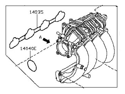 Nissan 14001-ET80A Manifold-Intake