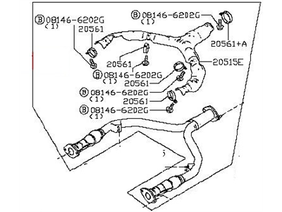 Infiniti 20020-JL00B Front Exhaust Tube Assembly