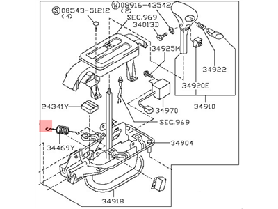 Nissan 34901-0L702 Transmission Control Device Assembly