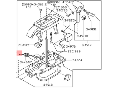 Nissan 34901-0L907 Transmission Control Device Assembly