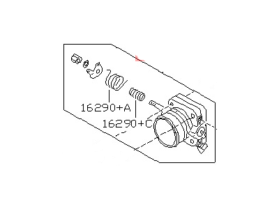 Nissan 16118-40P02 Left Throttle Body