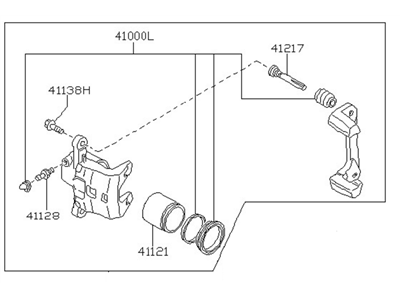 Nissan 41011-58Y00RE REMAN CALIPER Front Left