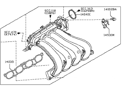 Nissan 14001-EE00C Manifold-Intake