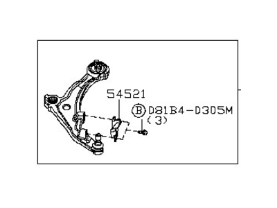 Nissan 54500-9N00A Link Complete-Transverse, Rh