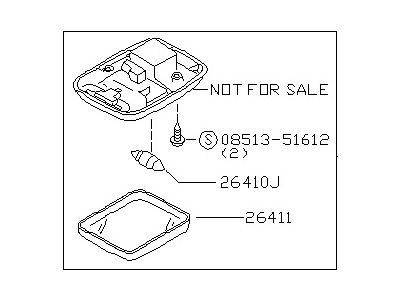 Nissan 26410-5M003 Lamp Assembly-Room