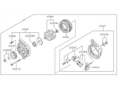 Nissan 2310M-0B000RW Reman Alternator Assembly