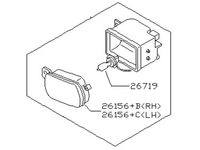 Nissan 26154-66Y00 Lamp Assembly-Fog, RH