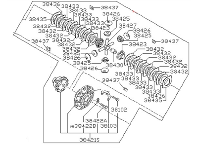 Nissan 38420-G7020 Differential Assy