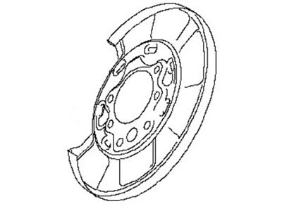 Infiniti 44030-3JA0C Rear Brake Plate Assembly, Left