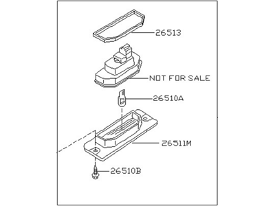 Infiniti 26510-3J100 Lamp Assembly-Licence