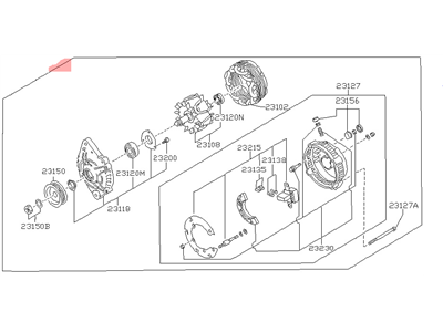 Nissan 23100-65E10R Reman Alternator Assembly